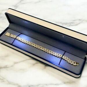 18K Gold Plated, 14.40CTW Moissanite Tennis Bracelet